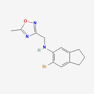 6-bromo-N-[(5-methyl-1,2,4-oxadiazol-3-yl)methyl]-2,3-dihydro-1H-inden-5-amine