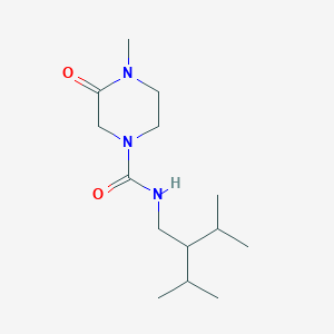 4-methyl-N-(3-methyl-2-propan-2-ylbutyl)-3-oxopiperazine-1-carboxamide