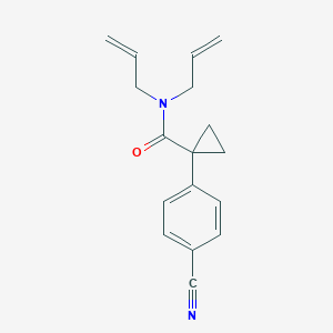 1-(4-cyanophenyl)-N,N-bis(prop-2-enyl)cyclopropane-1-carboxamide