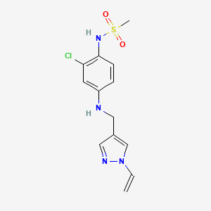 N-[2-chloro-4-[(1-ethenylpyrazol-4-yl)methylamino]phenyl]methanesulfonamide