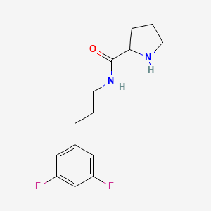 molecular formula C14H18F2N2O B7679056 N-[3-(3,5-difluorophenyl)propyl]pyrrolidine-2-carboxamide 