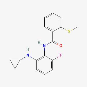 N-[2-(cyclopropylamino)-6-fluorophenyl]-2-methylsulfanylbenzamide