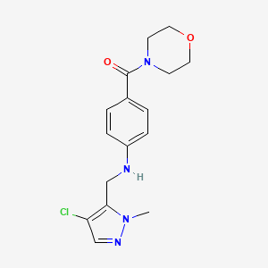 [4-[(4-Chloro-2-methylpyrazol-3-yl)methylamino]phenyl]-morpholin-4-ylmethanone