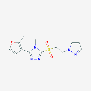 4-Methyl-3-(2-methylfuran-3-yl)-5-(2-pyrazol-1-ylethylsulfonyl)-1,2,4-triazole