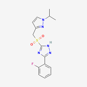 3-(2-fluorophenyl)-5-[(1-propan-2-ylpyrazol-3-yl)methylsulfonyl]-1H-1,2,4-triazole