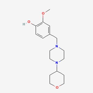 2-Methoxy-4-[[4-(oxan-4-yl)piperazin-1-yl]methyl]phenol