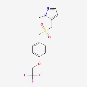 1-Methyl-5-[[4-(2,2,2-trifluoroethoxy)phenyl]methylsulfonylmethyl]pyrazole