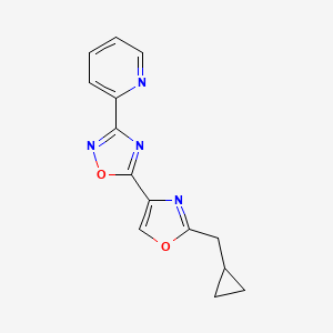 5-[2-(Cyclopropylmethyl)-1,3-oxazol-4-yl]-3-pyridin-2-yl-1,2,4-oxadiazole