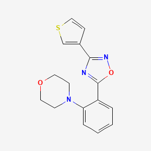 4-[2-(3-Thiophen-3-yl-1,2,4-oxadiazol-5-yl)phenyl]morpholine