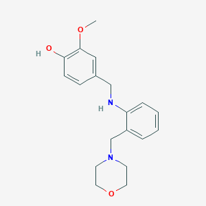 molecular formula C19H24N2O3 B7679318 2-Methoxy-4-[[2-(morpholin-4-ylmethyl)anilino]methyl]phenol 