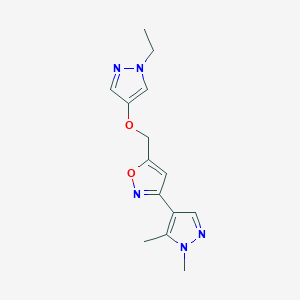 3-(1,5-Dimethylpyrazol-4-yl)-5-[(1-ethylpyrazol-4-yl)oxymethyl]-1,2-oxazole