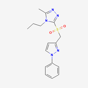 3-Methyl-5-[(1-phenylpyrazol-3-yl)methylsulfonyl]-4-propyl-1,2,4-triazole