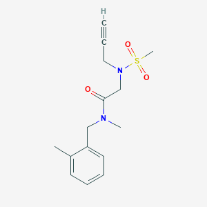 N-methyl-N-[(2-methylphenyl)methyl]-2-[methylsulfonyl(prop-2-ynyl)amino]acetamide