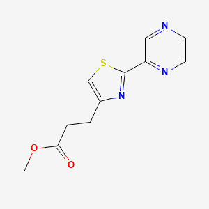 Methyl 3-(2-pyrazin-2-yl-1,3-thiazol-4-yl)propanoate