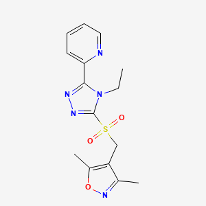 4-[(4-Ethyl-5-pyridin-2-yl-1,2,4-triazol-3-yl)sulfonylmethyl]-3,5-dimethyl-1,2-oxazole