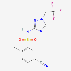 5-cyano-2-methyl-N-[1-(2,2,2-trifluoroethyl)-1,2,4-triazol-3-yl]benzenesulfonamide