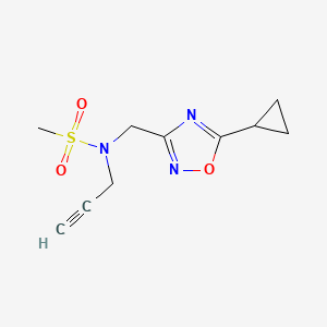 N-[(5-cyclopropyl-1,2,4-oxadiazol-3-yl)methyl]-N-prop-2-ynylmethanesulfonamide