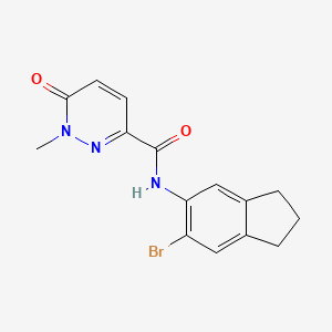 N-(6-bromo-2,3-dihydro-1H-inden-5-yl)-1-methyl-6-oxopyridazine-3-carboxamide