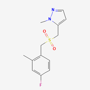 5-[(4-Fluoro-2-methylphenyl)methylsulfonylmethyl]-1-methylpyrazole