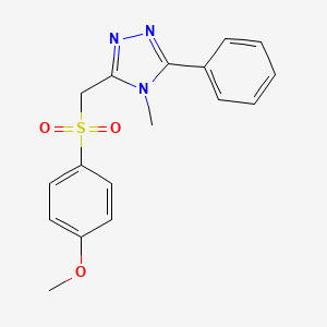 3-[(4-Methoxyphenyl)sulfonylmethyl]-4-methyl-5-phenyl-1,2,4-triazole