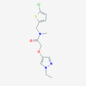 N-[(5-chlorothiophen-2-yl)methyl]-2-(1-ethylpyrazol-4-yl)oxy-N-methylacetamide