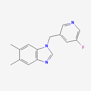 1-[(5-Fluoropyridin-3-yl)methyl]-5,6-dimethylbenzimidazole