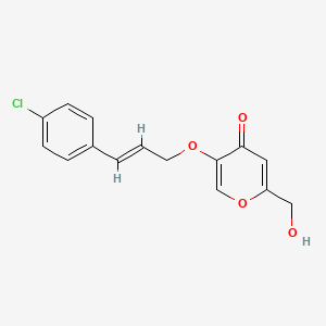 5-[(E)-3-(4-chlorophenyl)prop-2-enoxy]-2-(hydroxymethyl)pyran-4-one