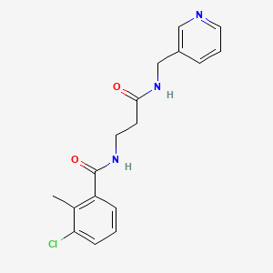 3-chloro-2-methyl-N-[3-oxo-3-(pyridin-3-ylmethylamino)propyl]benzamide