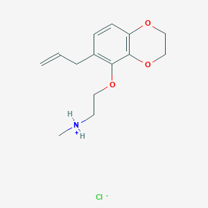 molecular formula C14H20ClNO3 B076796 Ethylamine, 2-((6-allyl-1,4-benzodioxan-5-YL)oxy)-N-methyl-, hydrochloride CAS No. 10312-87-5