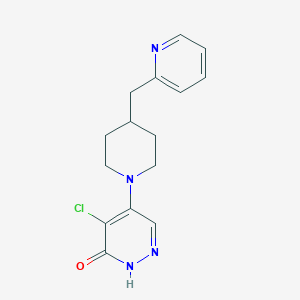 molecular formula C15H17ClN4O B7679613 5-chloro-4-[4-(pyridin-2-ylmethyl)piperidin-1-yl]-1H-pyridazin-6-one 
