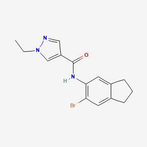 N-(6-bromo-2,3-dihydro-1H-inden-5-yl)-1-ethylpyrazole-4-carboxamide