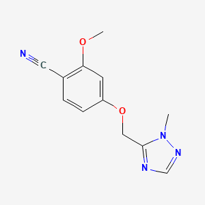 2-Methoxy-4-[(2-methyl-1,2,4-triazol-3-yl)methoxy]benzonitrile