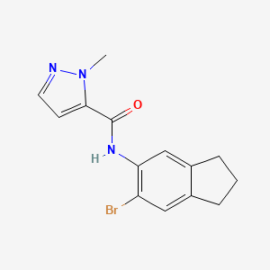 N-(6-bromo-2,3-dihydro-1H-inden-5-yl)-2-methylpyrazole-3-carboxamide