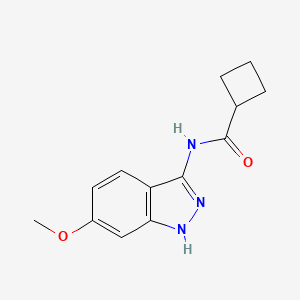 molecular formula C13H15N3O2 B7679703 N-(6-methoxy-1H-indazol-3-yl)cyclobutanecarboxamide 