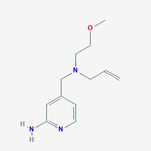 4-[[2-Methoxyethyl(prop-2-enyl)amino]methyl]pyridin-2-amine