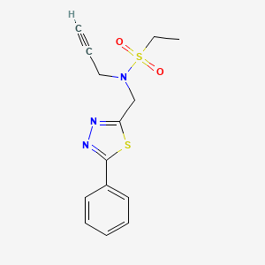 N-[(5-phenyl-1,3,4-thiadiazol-2-yl)methyl]-N-prop-2-ynylethanesulfonamide