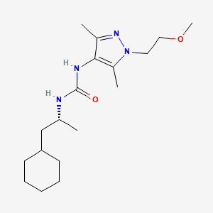 1-[(2R)-1-cyclohexylpropan-2-yl]-3-[1-(2-methoxyethyl)-3,5-dimethylpyrazol-4-yl]urea