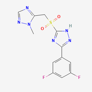 5-[[3-(3,5-difluorophenyl)-1H-1,2,4-triazol-5-yl]sulfonylmethyl]-1-methyl-1,2,4-triazole
