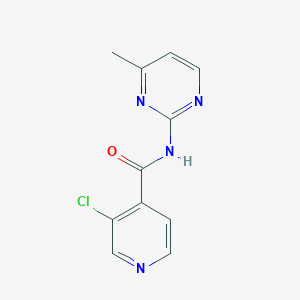 molecular formula C11H9ClN4O B7679750 3-chloro-N-(4-methylpyrimidin-2-yl)pyridine-4-carboxamide 