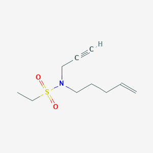 molecular formula C10H17NO2S B7679772 N-pent-4-enyl-N-prop-2-ynylethanesulfonamide 