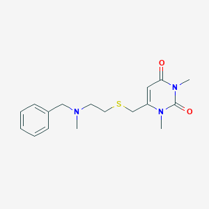 molecular formula C17H23N3O2S B7679776 6-[2-[Benzyl(methyl)amino]ethylsulfanylmethyl]-1,3-dimethylpyrimidine-2,4-dione 