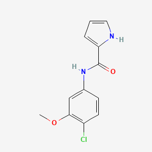 molecular formula C12H11ClN2O2 B7679816 N-(4-chloro-3-methoxyphenyl)-1H-pyrrole-2-carboxamide 
