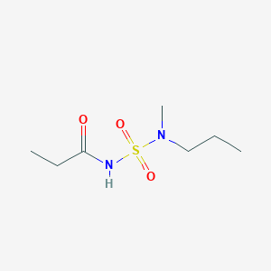 molecular formula C7H16N2O3S B7679830 N-[methyl(propyl)sulfamoyl]propanamide 