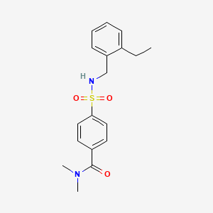 molecular formula C18H22N2O3S B7679838 4-[(2-ethylphenyl)methylsulfamoyl]-N,N-dimethylbenzamide 