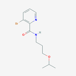 molecular formula C12H17BrN2O2 B7679846 3-bromo-N-(3-propan-2-yloxypropyl)pyridine-2-carboxamide 
