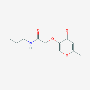 molecular formula C11H15NO4 B7679849 2-(6-methyl-4-oxopyran-3-yl)oxy-N-propylacetamide 