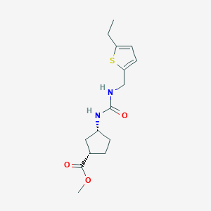 molecular formula C15H22N2O3S B7679873 methyl (1S,3R)-3-[(5-ethylthiophen-2-yl)methylcarbamoylamino]cyclopentane-1-carboxylate 