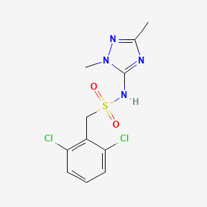 molecular formula C11H12Cl2N4O2S B7679879 1-(2,6-dichlorophenyl)-N-(2,5-dimethyl-1,2,4-triazol-3-yl)methanesulfonamide 