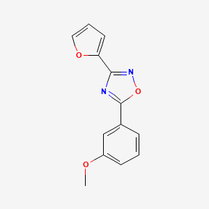 molecular formula C13H10N2O3 B7679914 3-(Furan-2-yl)-5-(3-methoxyphenyl)-1,2,4-oxadiazole 