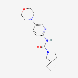 molecular formula C17H24N4O2 B7679931 N-(5-morpholin-4-ylpyridin-2-yl)-6-azaspiro[3.4]octane-6-carboxamide 